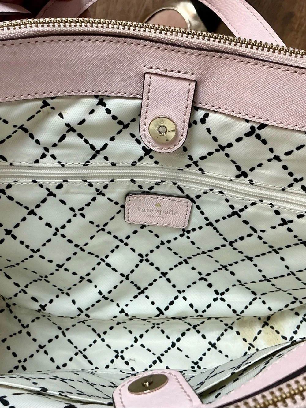Kate Spade Newbury Lane Loden Satchel Ballet Slipper Pink Leather & Scarf Detail
